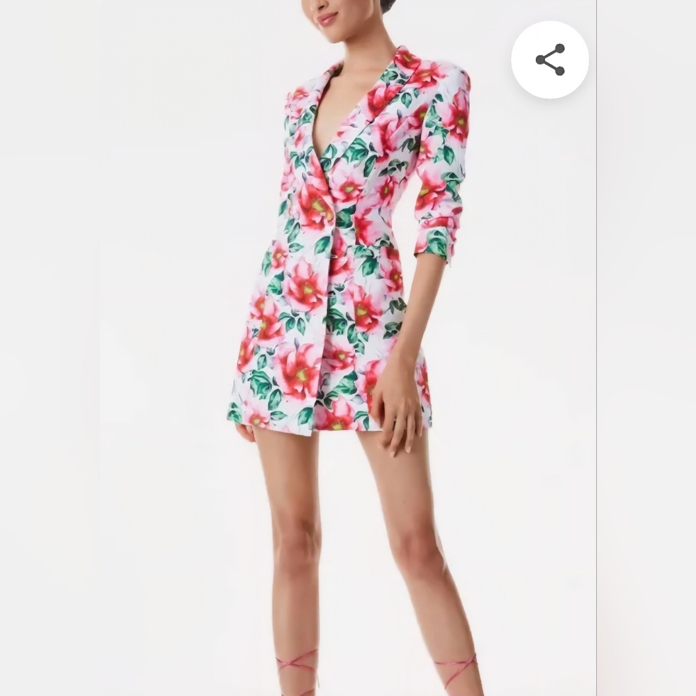 Alice + Olivia Latoya Floral Mini Blazer Dress